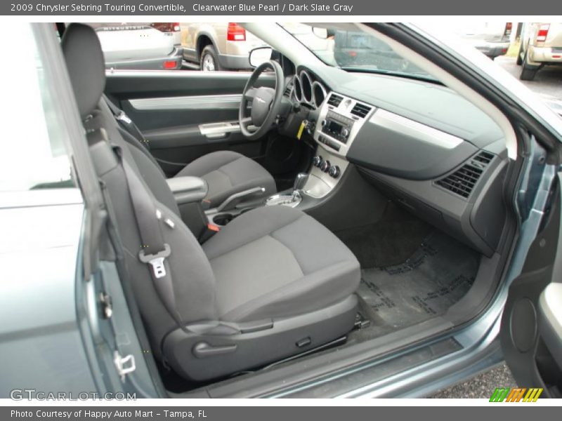 Clearwater Blue Pearl / Dark Slate Gray 2009 Chrysler Sebring Touring Convertible