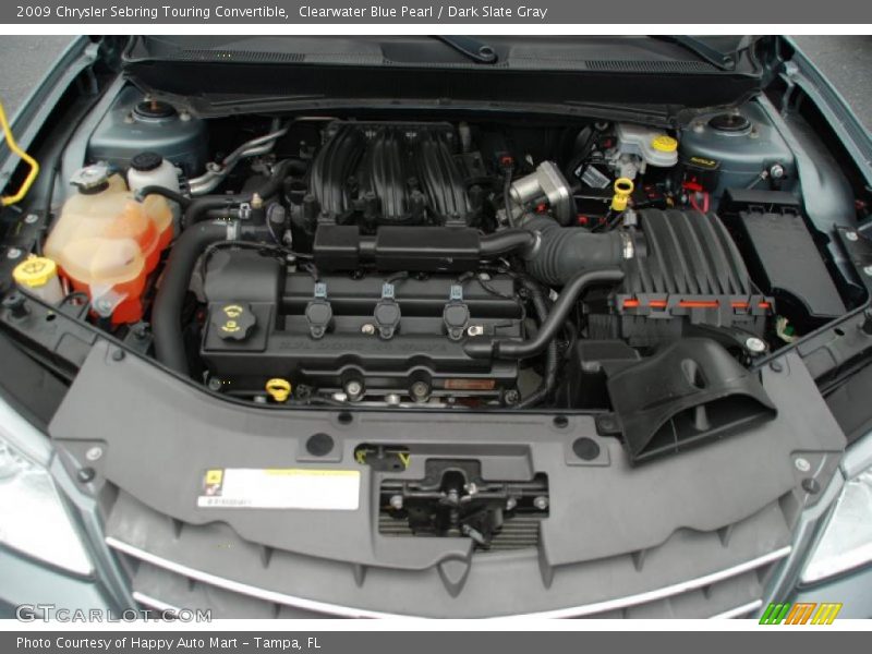 Clearwater Blue Pearl / Dark Slate Gray 2009 Chrysler Sebring Touring Convertible