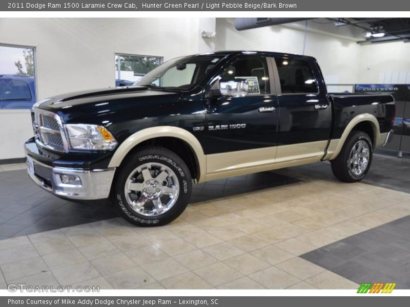 Hunter Green Pearl / Light Pebble Beige/Bark Brown 2011 Dodge Ram 1500 Laramie Crew Cab