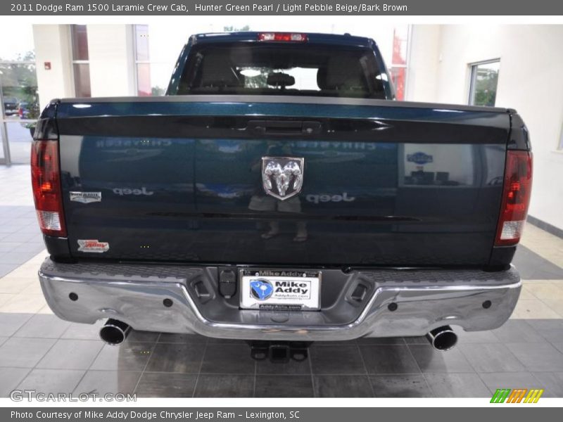 Hunter Green Pearl / Light Pebble Beige/Bark Brown 2011 Dodge Ram 1500 Laramie Crew Cab