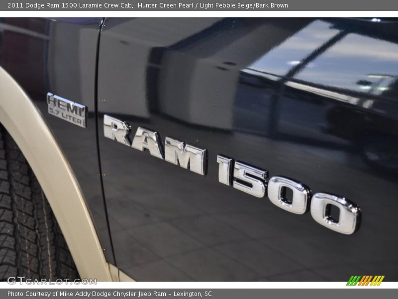 Hunter Green Pearl / Light Pebble Beige/Bark Brown 2011 Dodge Ram 1500 Laramie Crew Cab