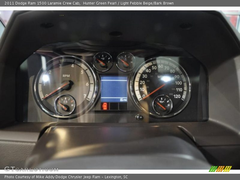Hunter Green Pearl / Light Pebble Beige/Bark Brown 2011 Dodge Ram 1500 Laramie Crew Cab