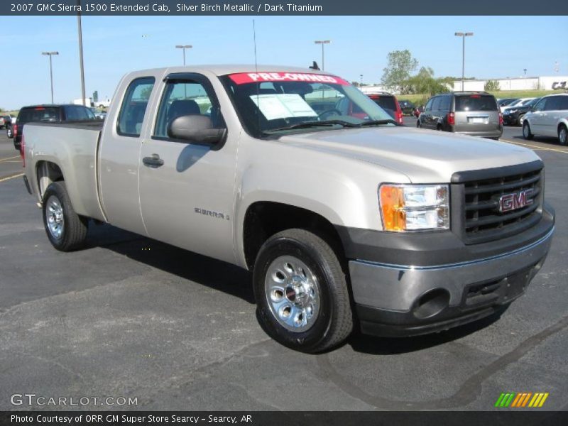 Silver Birch Metallic / Dark Titanium 2007 GMC Sierra 1500 Extended Cab