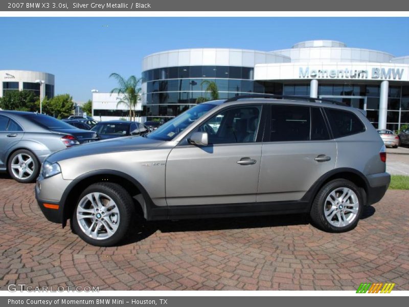 Silver Grey Metallic / Black 2007 BMW X3 3.0si