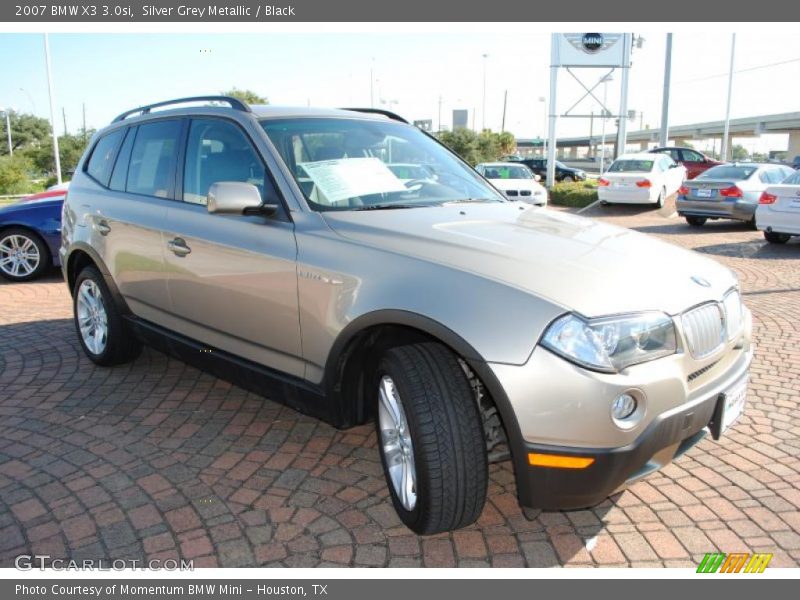 Silver Grey Metallic / Black 2007 BMW X3 3.0si