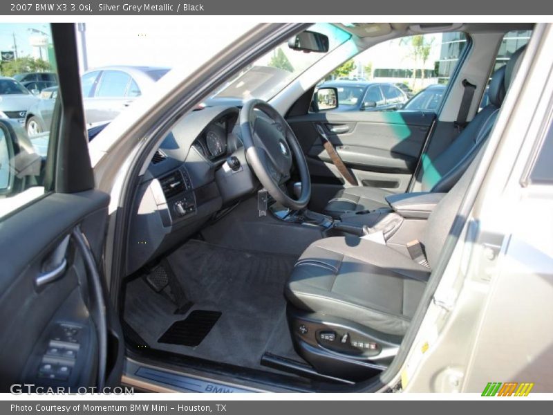 Silver Grey Metallic / Black 2007 BMW X3 3.0si