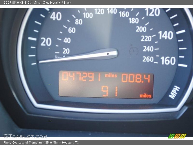 Silver Grey Metallic / Black 2007 BMW X3 3.0si