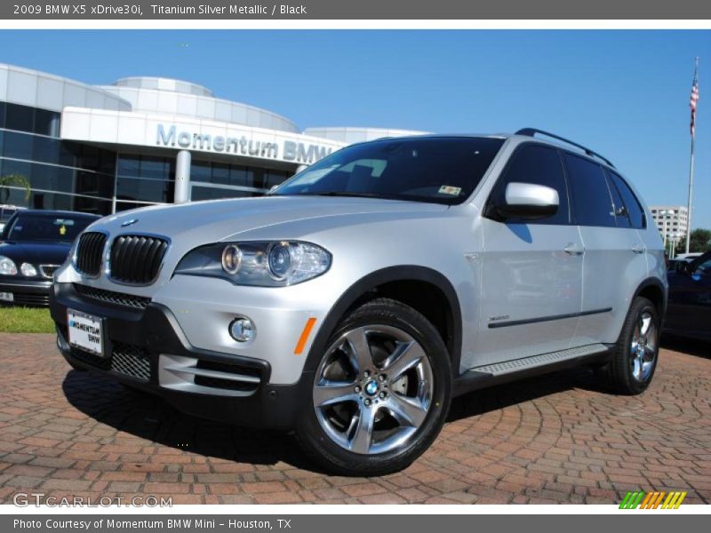 Titanium Silver Metallic / Black 2009 BMW X5 xDrive30i