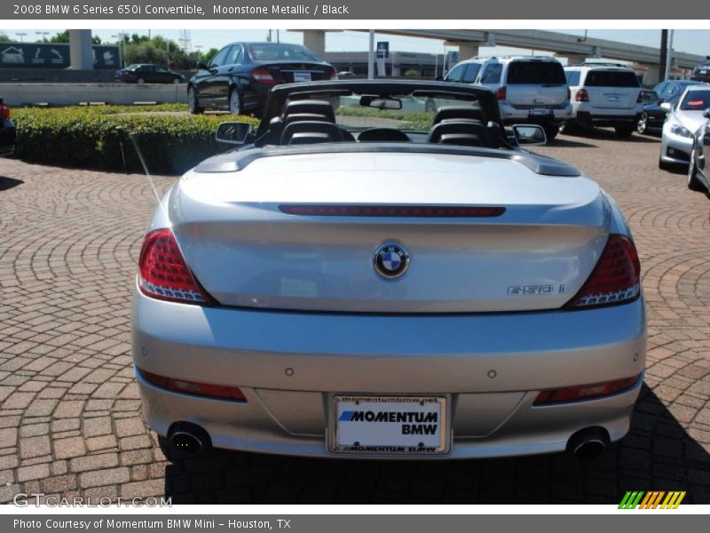 Moonstone Metallic / Black 2008 BMW 6 Series 650i Convertible