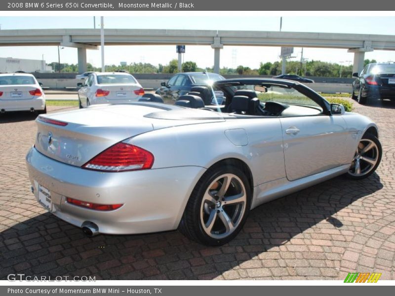 Moonstone Metallic / Black 2008 BMW 6 Series 650i Convertible