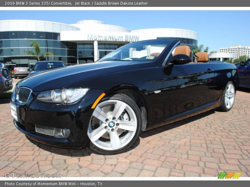 Jet Black / Saddle Brown Dakota Leather 2009 BMW 3 Series 335i Convertible