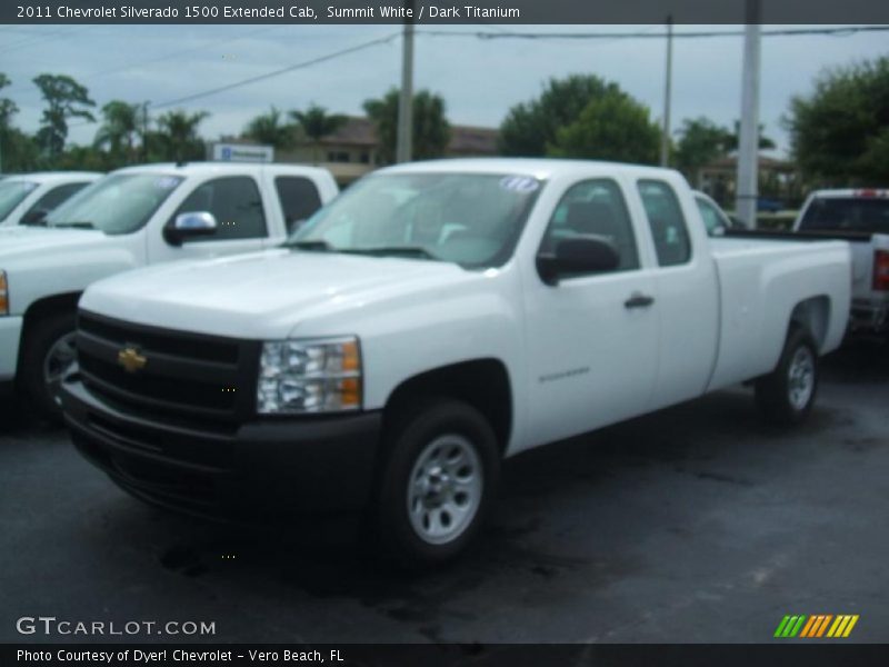 Summit White / Dark Titanium 2011 Chevrolet Silverado 1500 Extended Cab