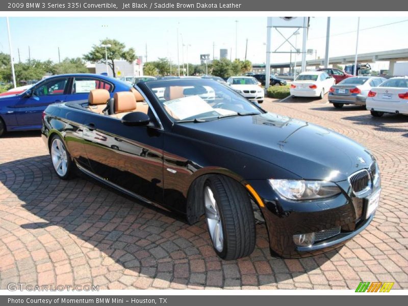 Jet Black / Saddle Brown Dakota Leather 2009 BMW 3 Series 335i Convertible