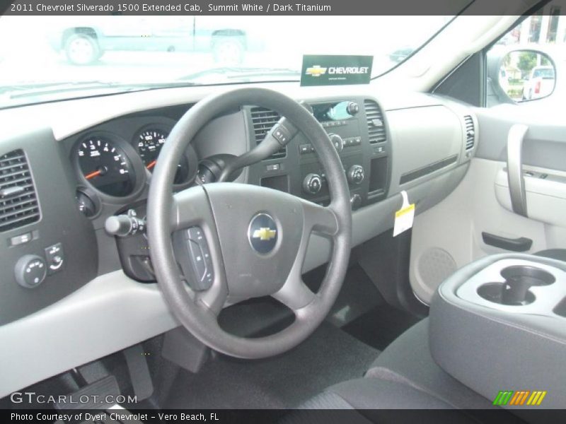 Summit White / Dark Titanium 2011 Chevrolet Silverado 1500 Extended Cab