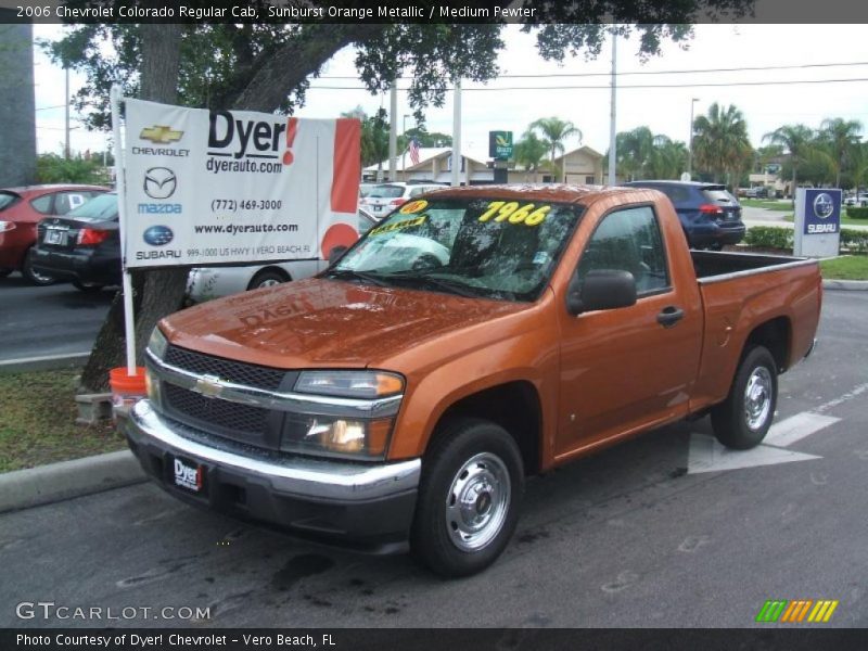 Sunburst Orange Metallic / Medium Pewter 2006 Chevrolet Colorado Regular Cab