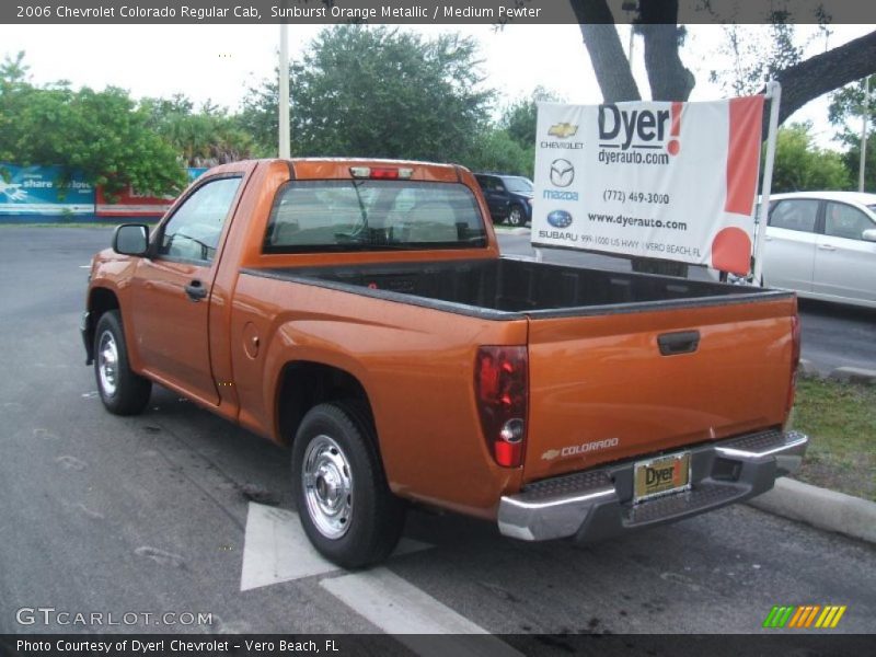 Sunburst Orange Metallic / Medium Pewter 2006 Chevrolet Colorado Regular Cab