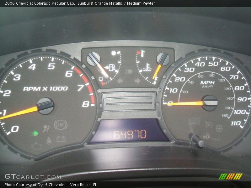 Sunburst Orange Metallic / Medium Pewter 2006 Chevrolet Colorado Regular Cab