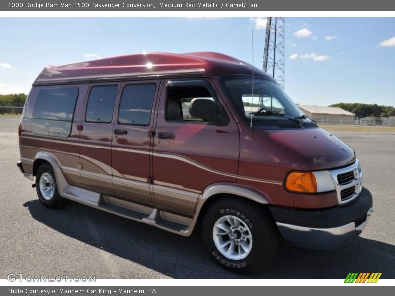 Medium Red Metallic / Camel/Tan 2000 Dodge Ram Van 1500 Passenger Conversion