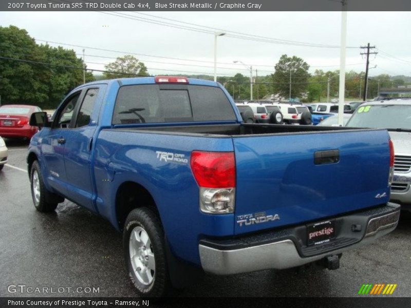 Blue Streak Metallic / Graphite Gray 2007 Toyota Tundra SR5 TRD Double Cab 4x4