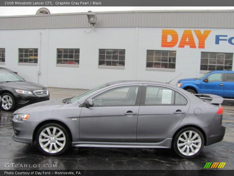 Graphite Gray Pearl / Black 2008 Mitsubishi Lancer GTS