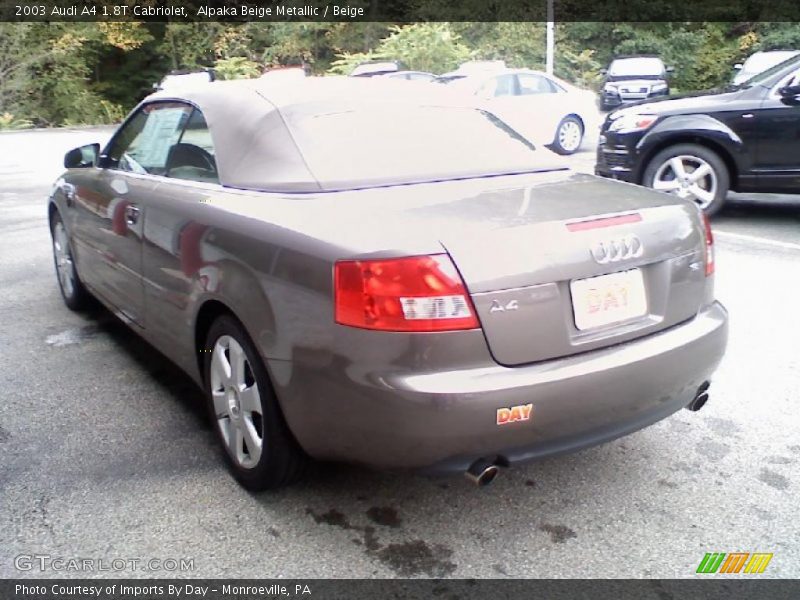 Alpaka Beige Metallic / Beige 2003 Audi A4 1.8T Cabriolet