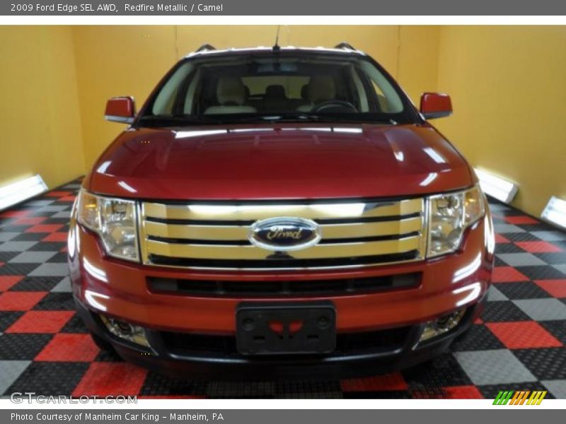 Redfire Metallic / Camel 2009 Ford Edge SEL AWD