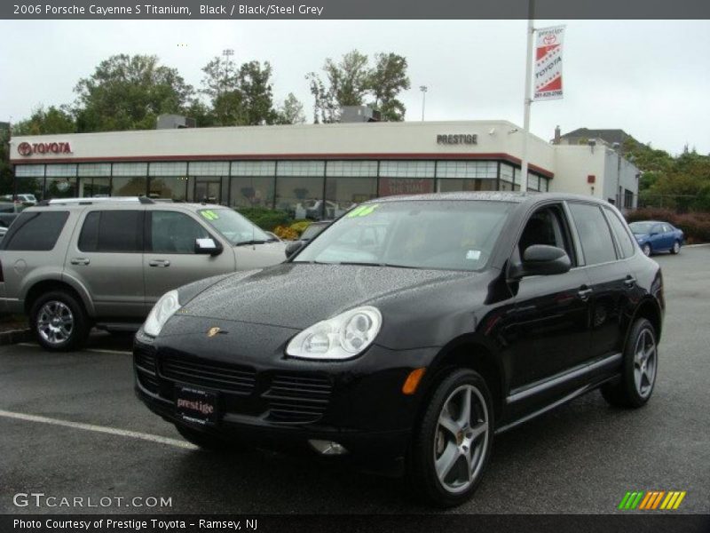 Black / Black/Steel Grey 2006 Porsche Cayenne S Titanium