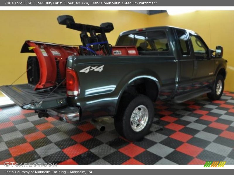 Dark Green Satin / Medium Parchment 2004 Ford F350 Super Duty Lariat SuperCab 4x4