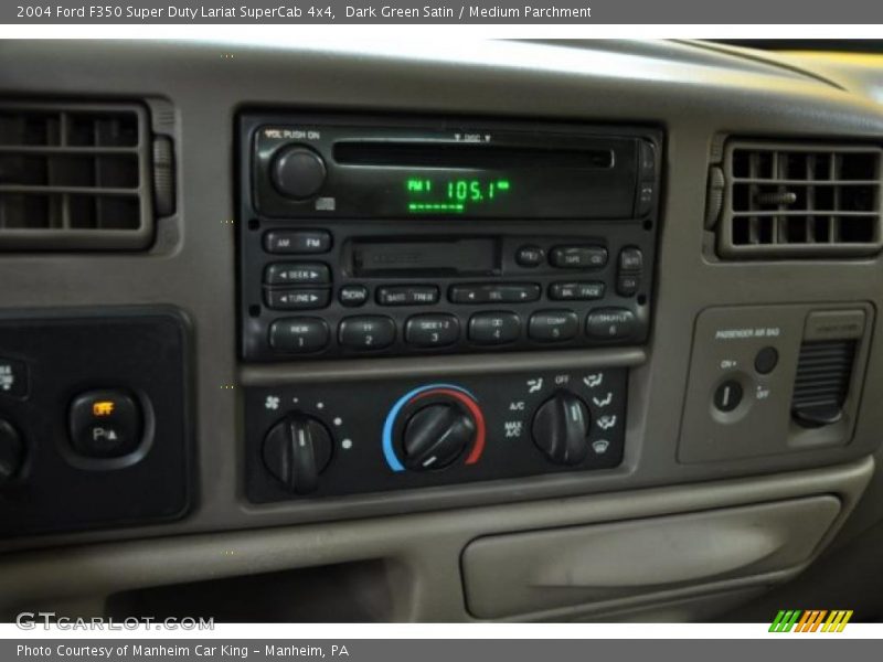 Dark Green Satin / Medium Parchment 2004 Ford F350 Super Duty Lariat SuperCab 4x4