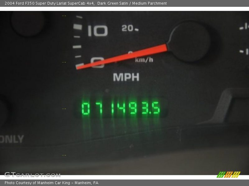 Dark Green Satin / Medium Parchment 2004 Ford F350 Super Duty Lariat SuperCab 4x4