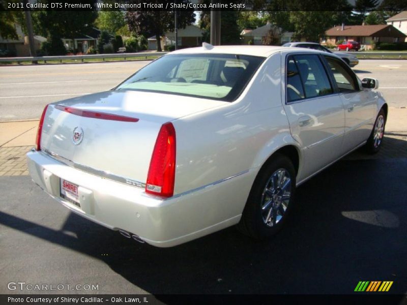 White Diamond Tricoat / Shale/Cocoa Aniline Seats 2011 Cadillac DTS Premium