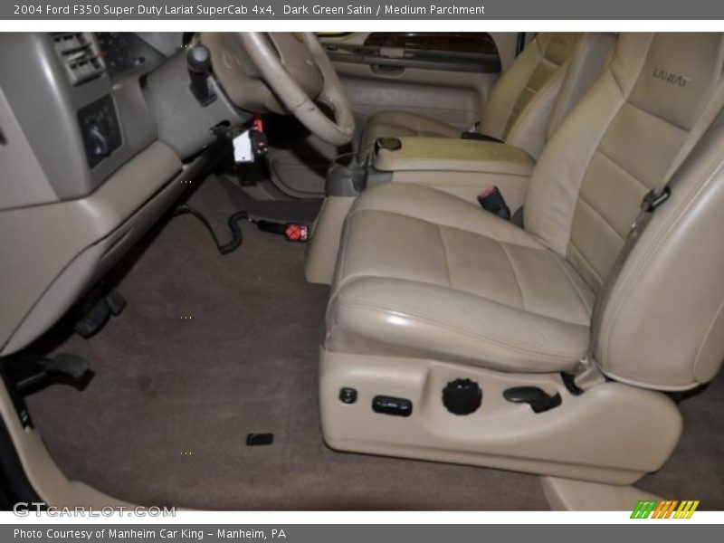 Dark Green Satin / Medium Parchment 2004 Ford F350 Super Duty Lariat SuperCab 4x4