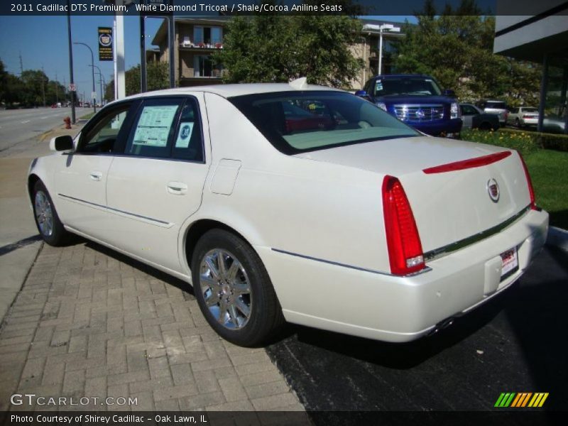 White Diamond Tricoat / Shale/Cocoa Aniline Seats 2011 Cadillac DTS Premium