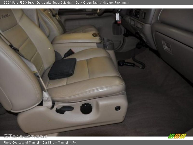 Dark Green Satin / Medium Parchment 2004 Ford F350 Super Duty Lariat SuperCab 4x4