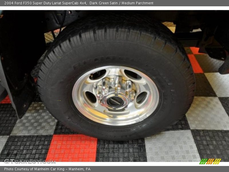 Dark Green Satin / Medium Parchment 2004 Ford F350 Super Duty Lariat SuperCab 4x4
