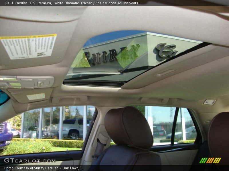 White Diamond Tricoat / Shale/Cocoa Aniline Seats 2011 Cadillac DTS Premium