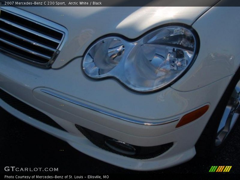 Arctic White / Black 2007 Mercedes-Benz C 230 Sport