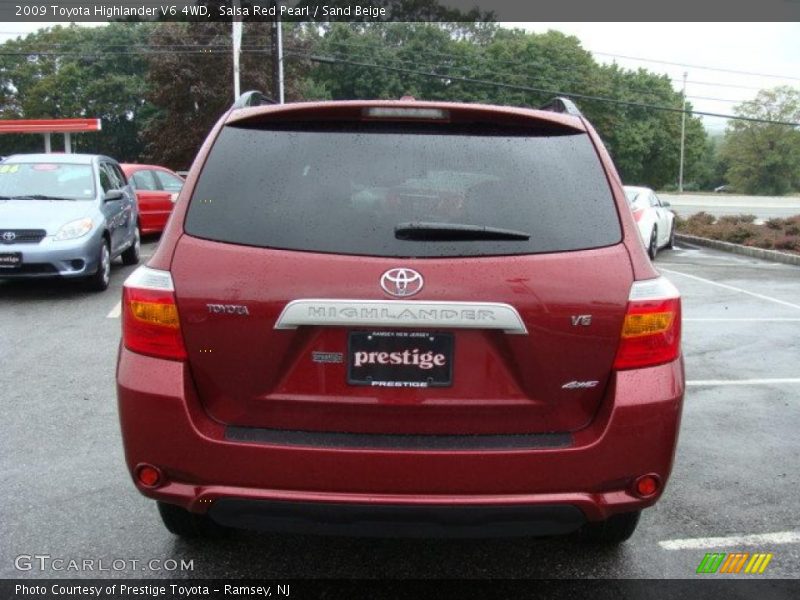 Salsa Red Pearl / Sand Beige 2009 Toyota Highlander V6 4WD