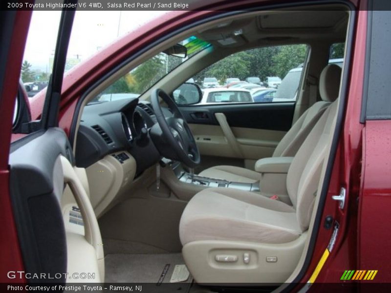 Salsa Red Pearl / Sand Beige 2009 Toyota Highlander V6 4WD