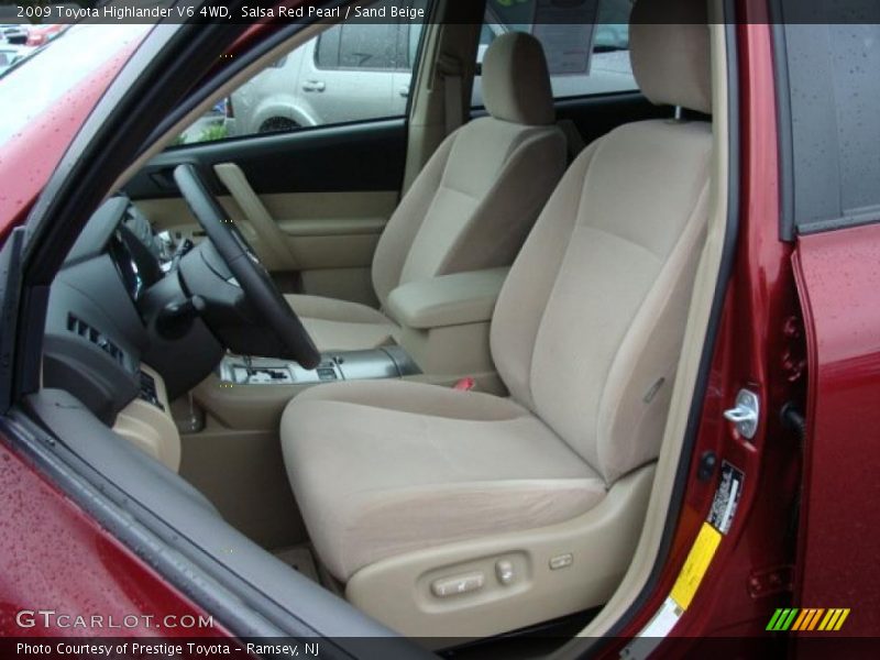 Salsa Red Pearl / Sand Beige 2009 Toyota Highlander V6 4WD