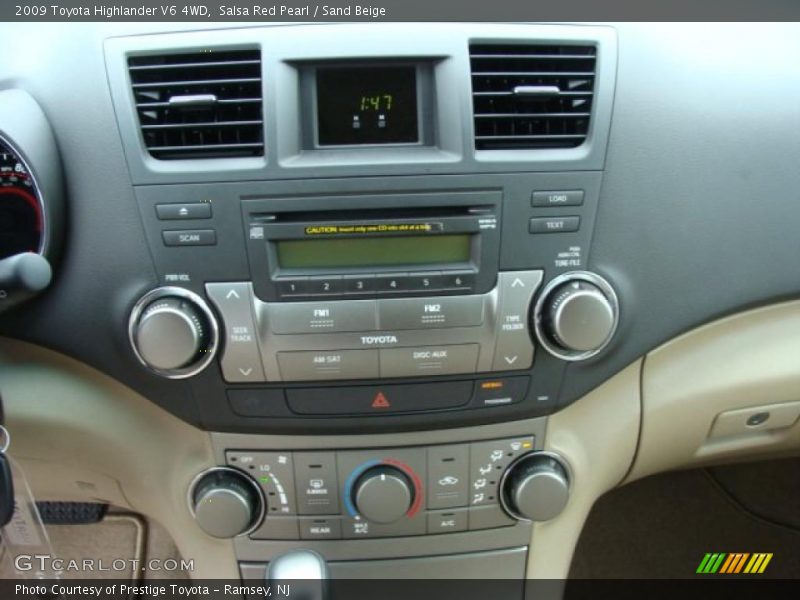 Salsa Red Pearl / Sand Beige 2009 Toyota Highlander V6 4WD