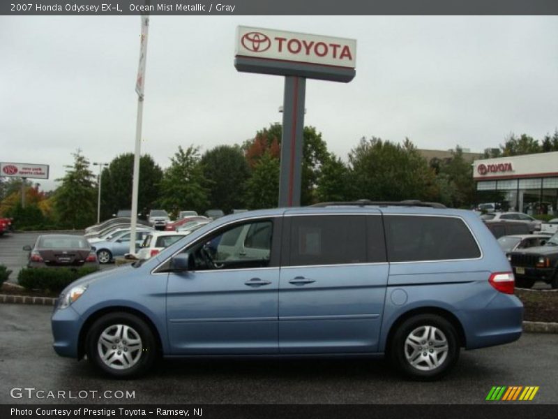 Ocean Mist Metallic / Gray 2007 Honda Odyssey EX-L