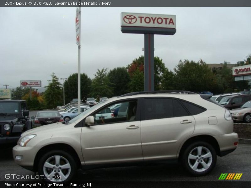 Savannah Beige Metallic / Ivory 2007 Lexus RX 350 AWD