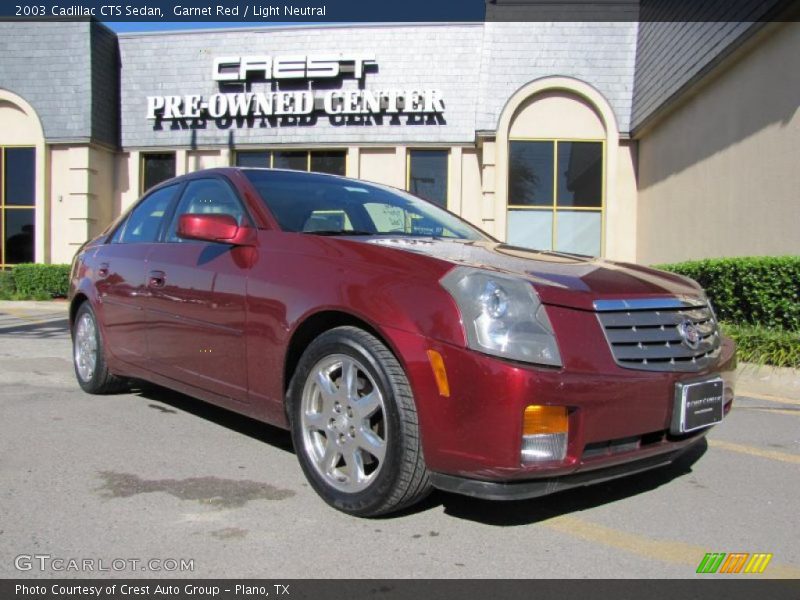 Garnet Red / Light Neutral 2003 Cadillac CTS Sedan