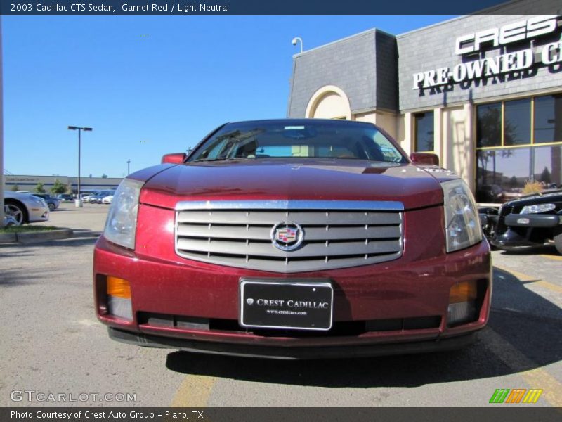 Garnet Red / Light Neutral 2003 Cadillac CTS Sedan