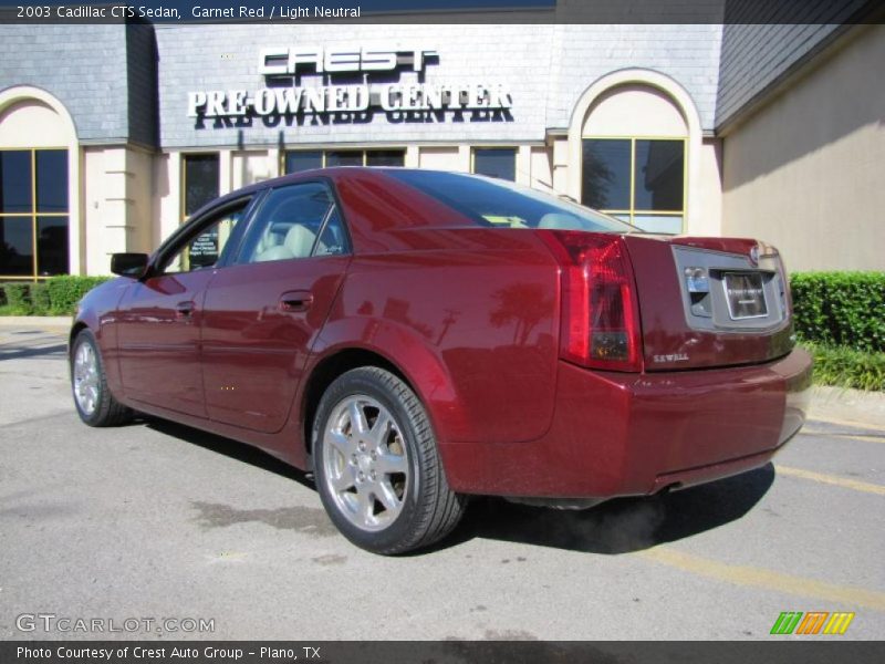 Garnet Red / Light Neutral 2003 Cadillac CTS Sedan