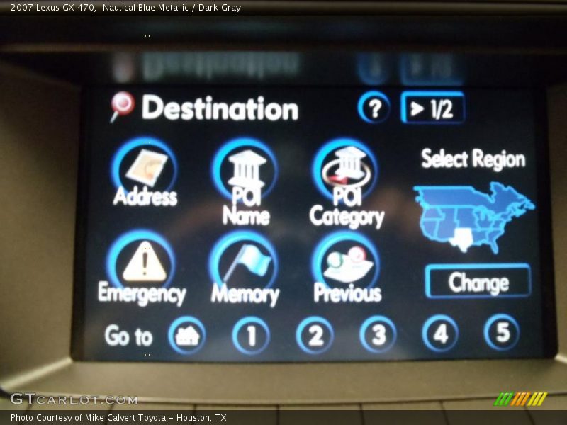 Nautical Blue Metallic / Dark Gray 2007 Lexus GX 470