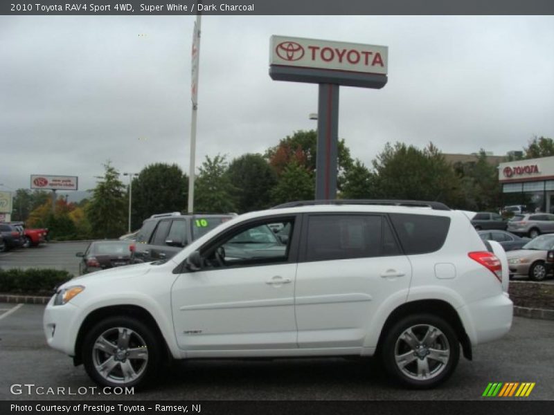 Super White / Dark Charcoal 2010 Toyota RAV4 Sport 4WD