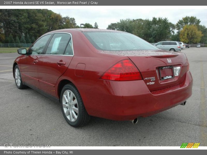 Moroccan Red Pearl / Gray 2007 Honda Accord SE V6 Sedan