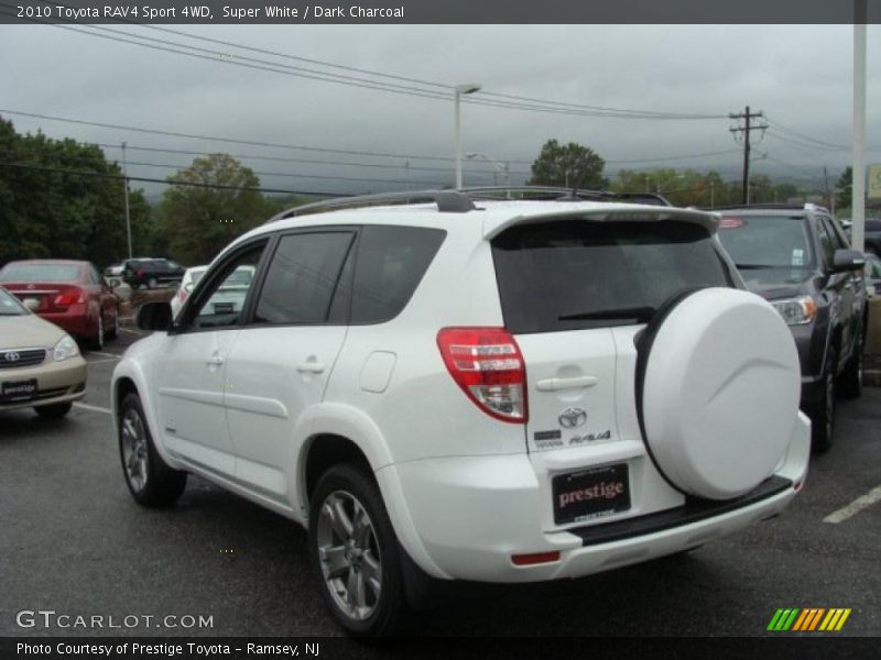Super White / Dark Charcoal 2010 Toyota RAV4 Sport 4WD